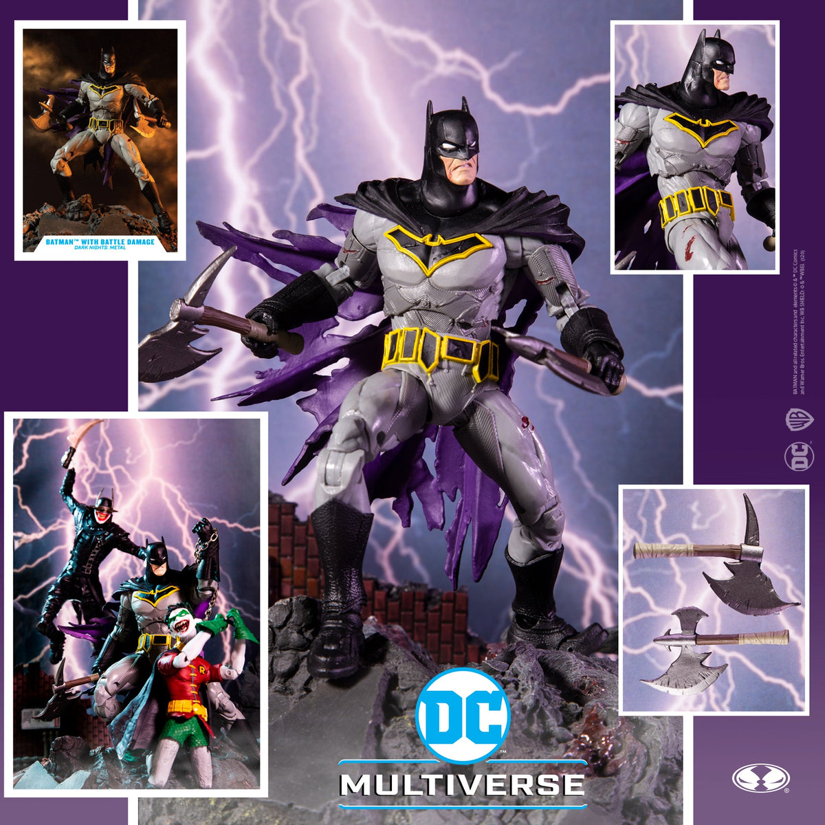 Batman con daño de batalla (Dark Knights: Metal)