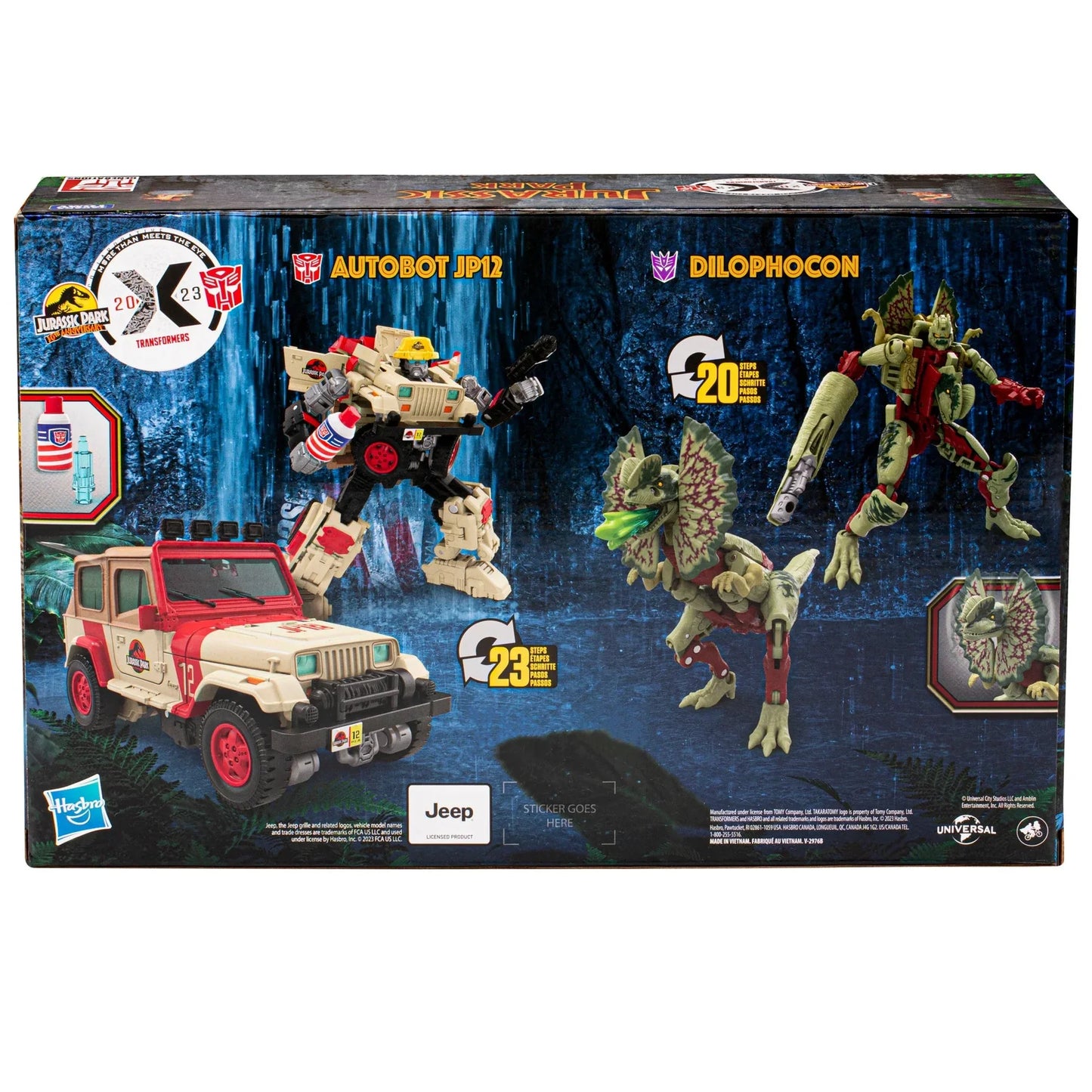 Bashkëpunimi i Transformers Jurassic Park x Transformers Dilophocon dhe Autobot JP12