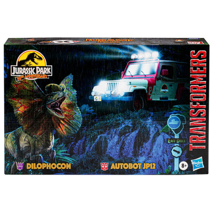 Bashkëpunimi i Transformers Jurassic Park x Transformers Dilophocon dhe Autobot JP12