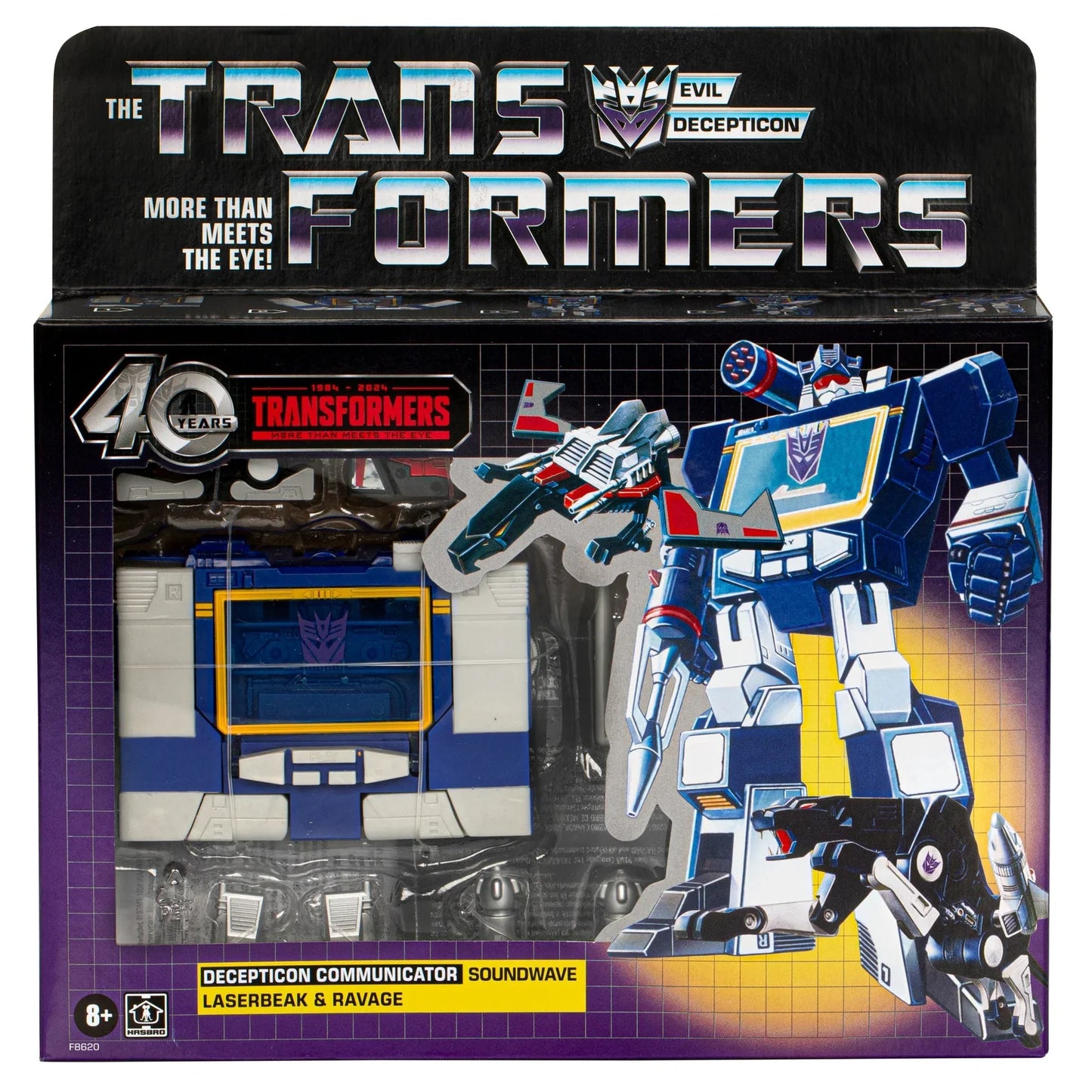 Transformers Retro G1 Autobot Soundwave, Laserbeak and Ravagemers (40th Anniversary)
