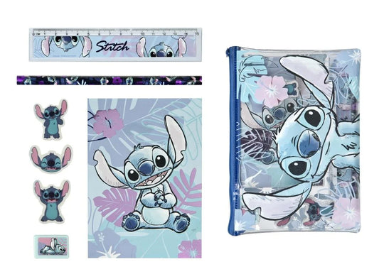Set di cancelleria Lilo &amp; Stitch - Stitch 7 pezzi.