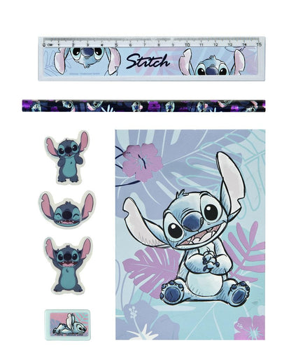 Set di cancelleria Lilo &amp; Stitch - Stitch 7 pezzi.