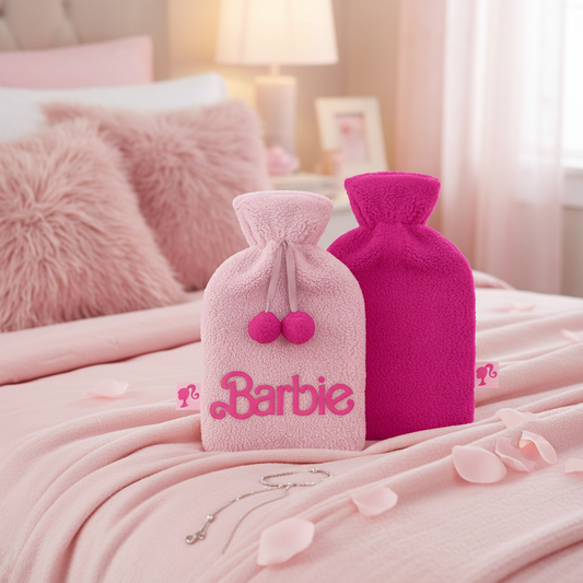 Barbie Peluş ve İşlemeli Sıcak Su Torbası - Logo