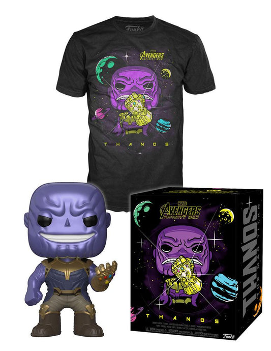 marvel pop n 289 thanos metal effect se t shirt m