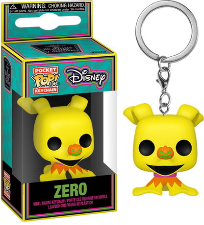 NIGHTMARE BEFORE CHRISTMAS Pocket Pop Keychains Blacklight Zero