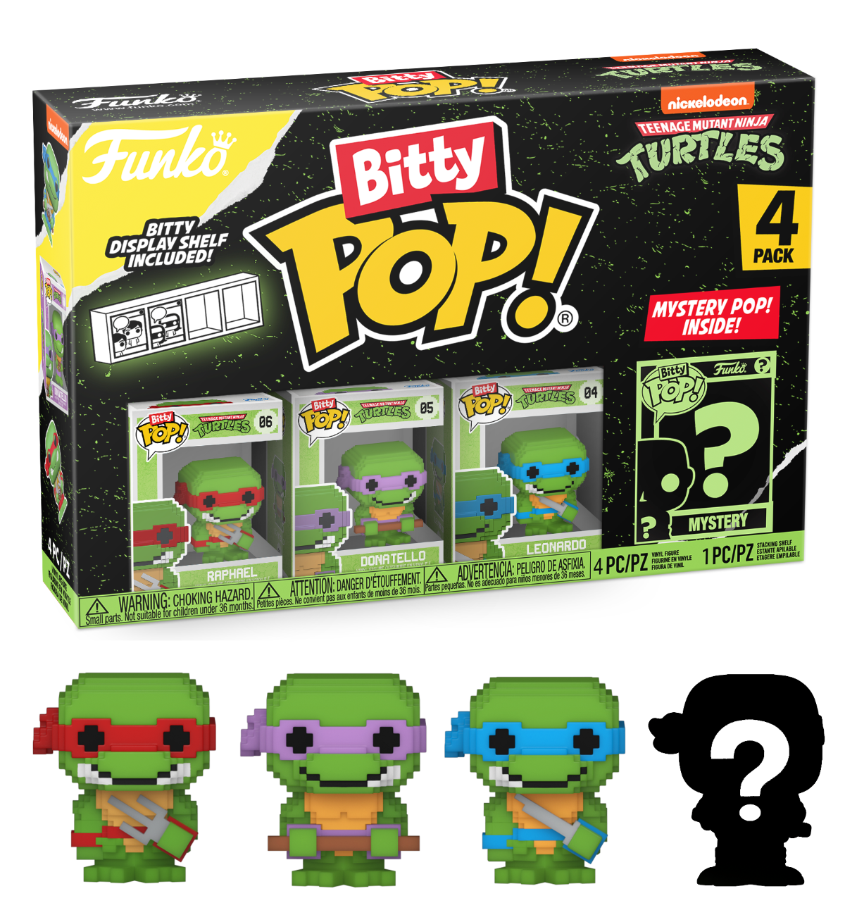 bitty pop teenage mutant ninja turtles 4 pack series 4