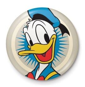 DISNEY Donald Duck Button Badge 25mm