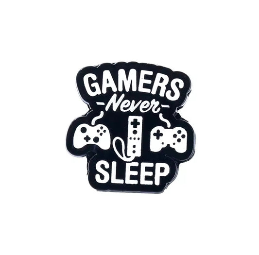 Gamer Never Sleeps Pin