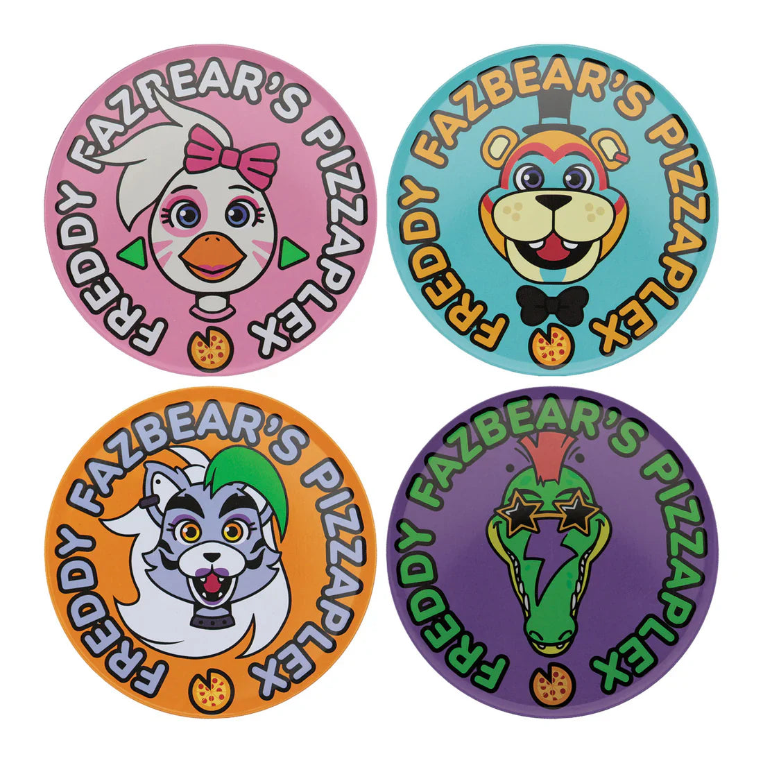 five nights at freddys printed metal drinks coasters fanattik