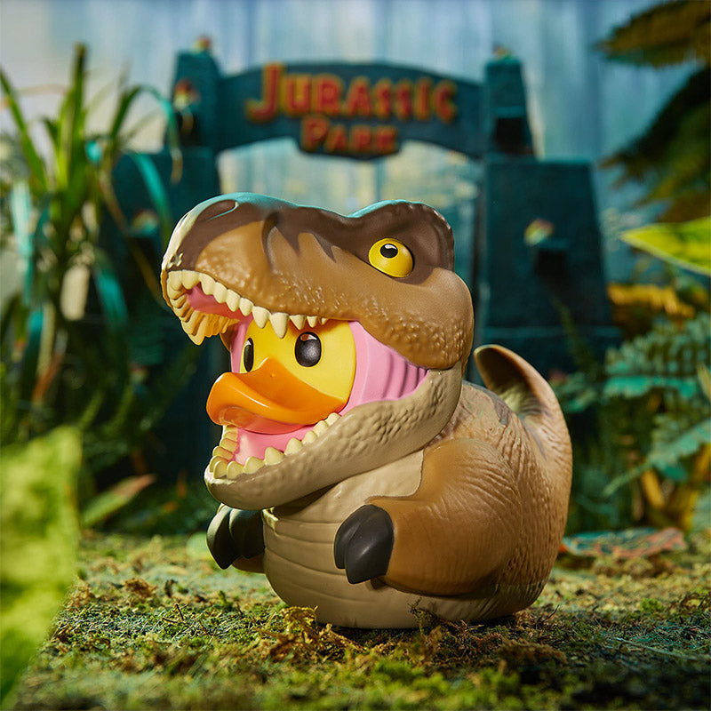 Canard T-Rex dans une caisse Boxed Edition Jurassic Park TUBBZ | Cosplaying Ducks Numskull