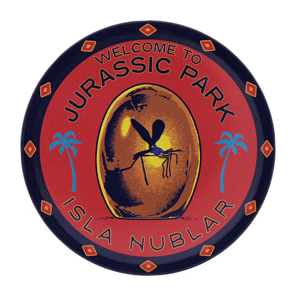 jurassic park set of 4 printed metal drinks coasters fanattik