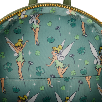 peter pan tinker bell clover all over print mini backpack loungefly