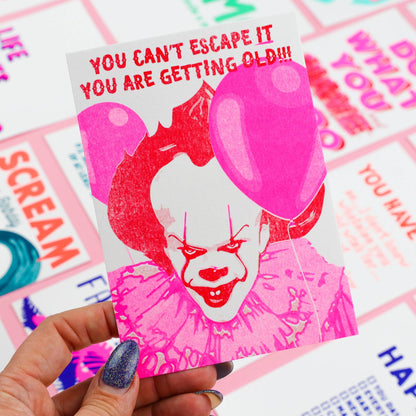 Carte Postale Pennywise vous ne pouvez pas échapper à l'IT risoprint