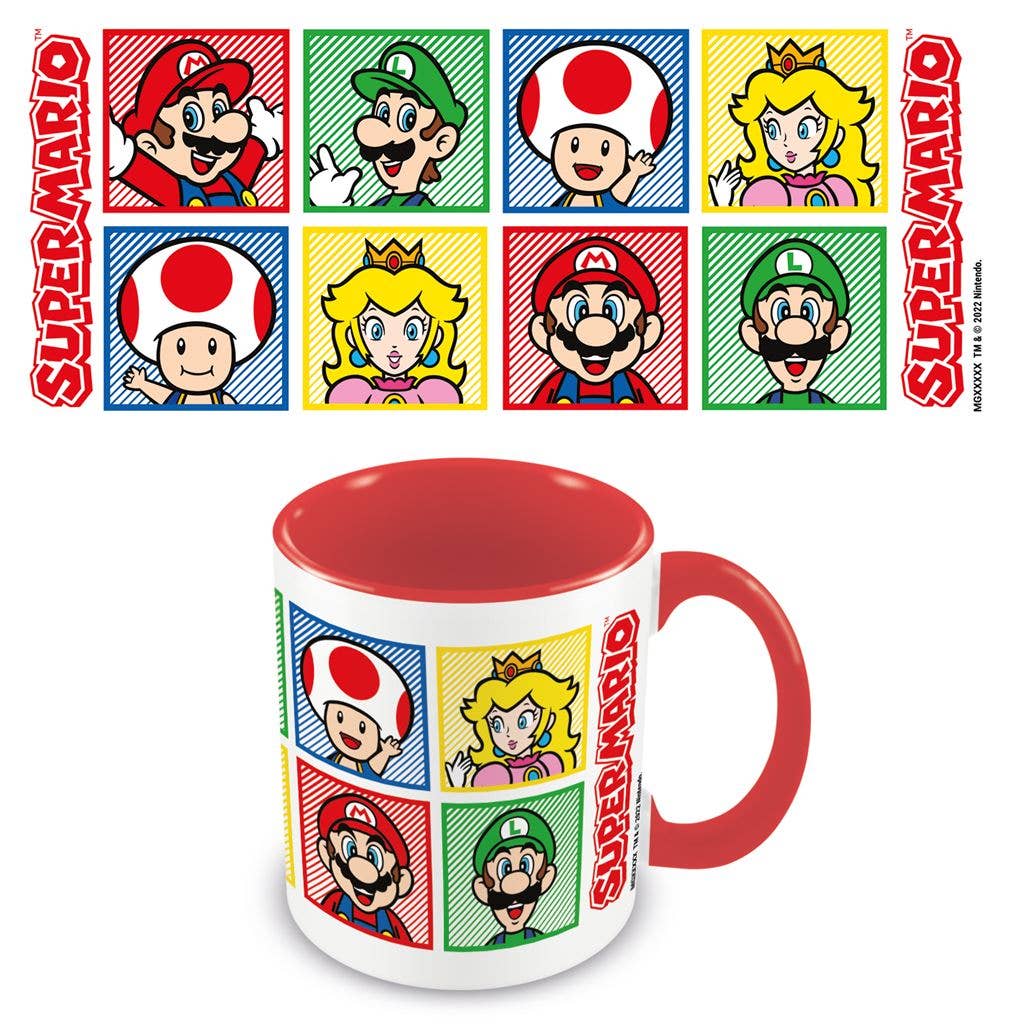 Taza de Super Mario - Mario, Luigi, Toad y Peach