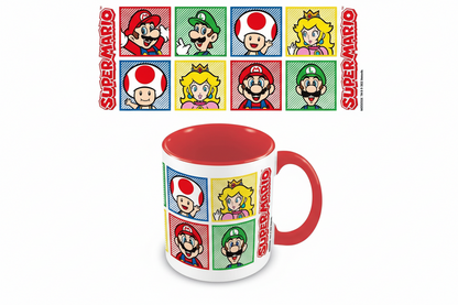 Taza de Super Mario - Mario, Luigi, Toad y Peach