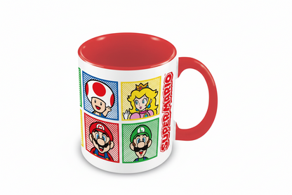 Taza de Super Mario - Mario, Luigi, Toad y Peach