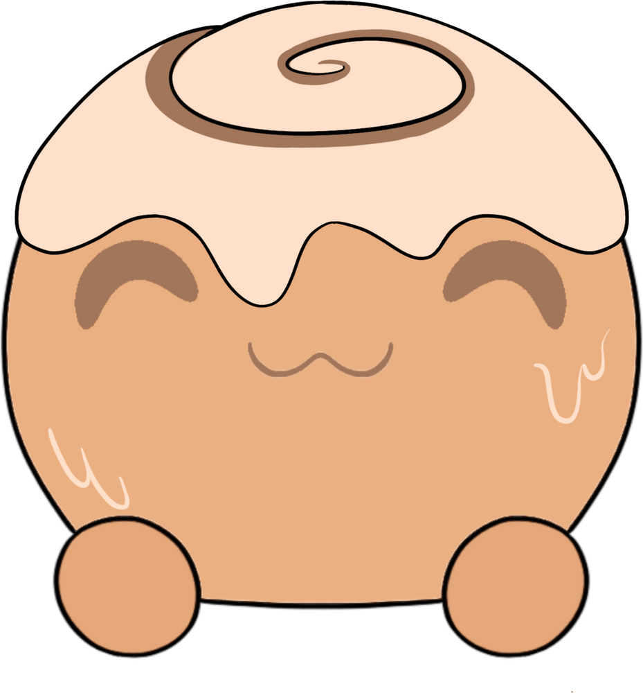 Cinnamon Bun Slimecicle Stickie (6in)
