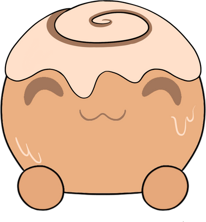 Cinnamon Bun Slimecicle Stickie (6in)