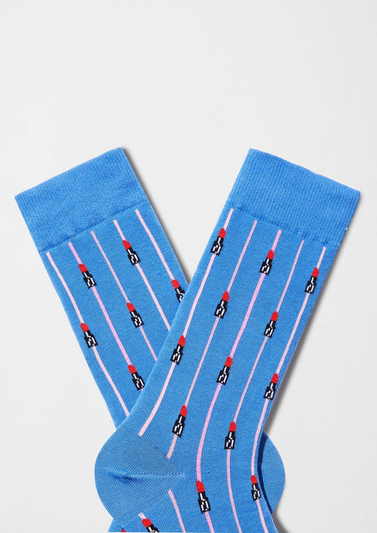 Chaussettes BeEmilyInParis Rouge à lèvres Bleu