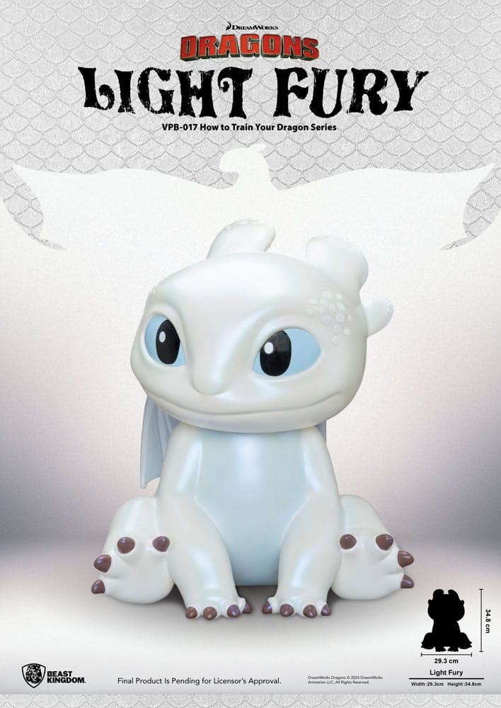 vpb 017 how to train your dragon series vinyl functional figurines light fury