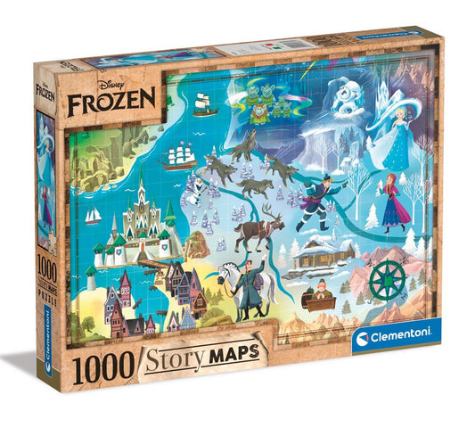 Lojëra Puzzle me Harta Disney Story - Frozen 