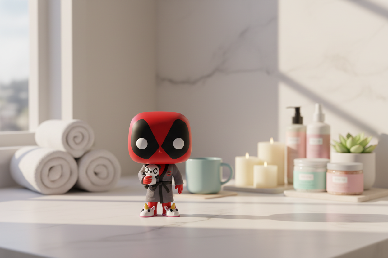 ¡Pop! Deadpool en bata de baño
