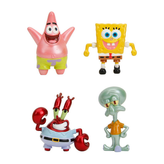 Bob Esponja: pacote com 4 bonecos Diecast Nano Metalfigs - Onda 1 