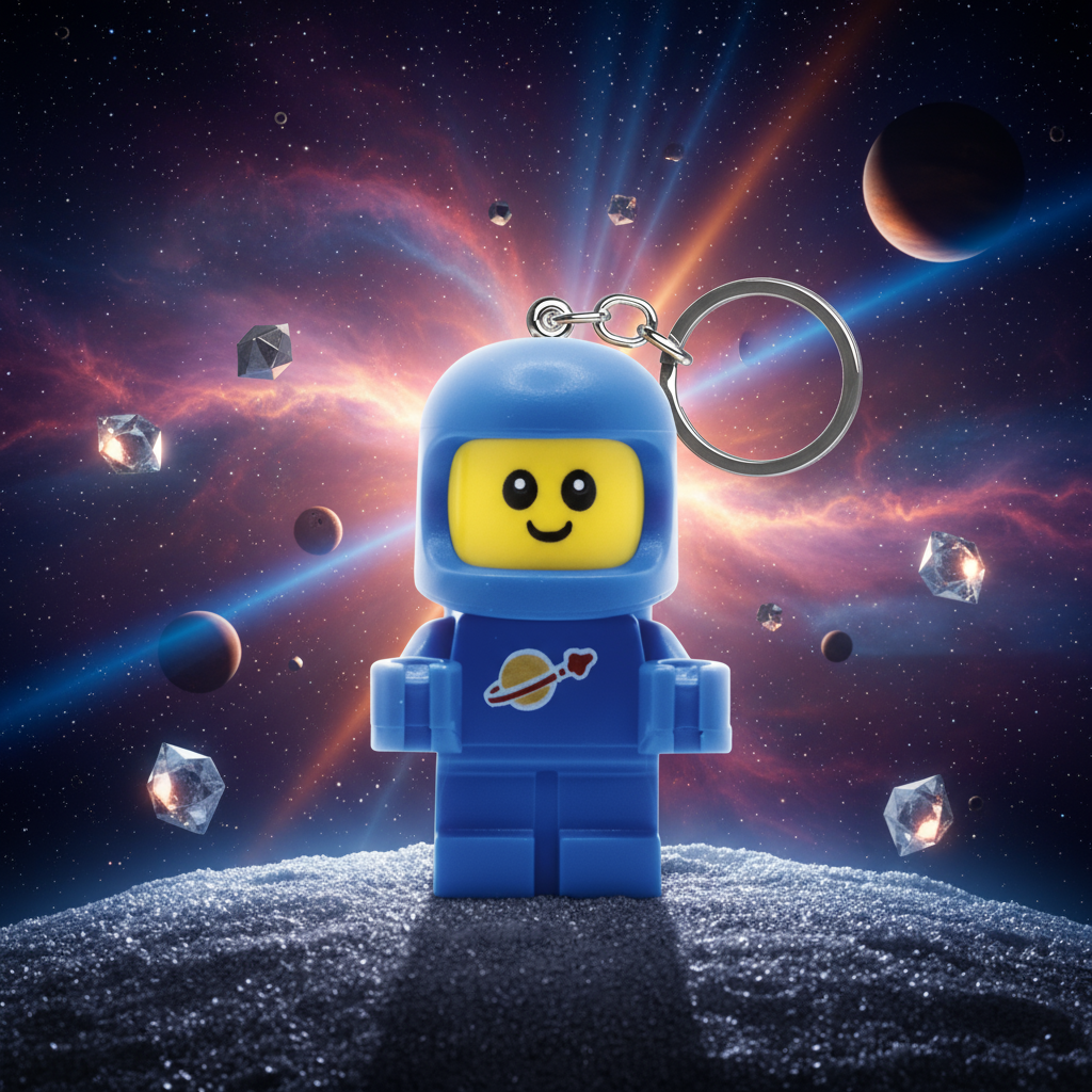 LEGO светлећи привезак за кључеве - Беба астронаут плаве боје