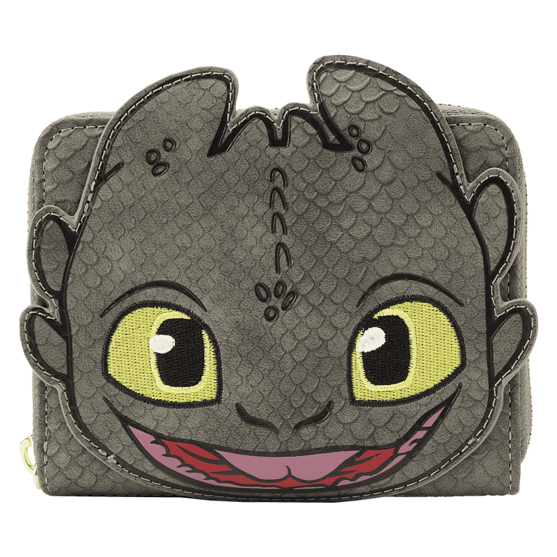 DRAGONS Krokmou "Cosplay" Portefeuille LoungeFly How to Train Your Dragon Toothless Cosplay Zip Around Wallet