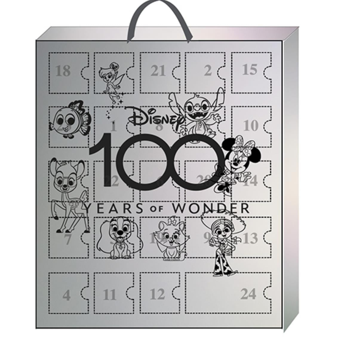 DISNEY 100 Ans - Calendrier de l'Avent - Set Bijoux & Beauté - 24 Pc.