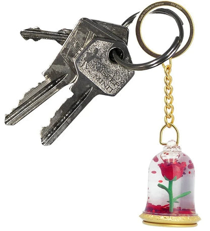Porte-clés 3D La Belle et la Bête - Rose