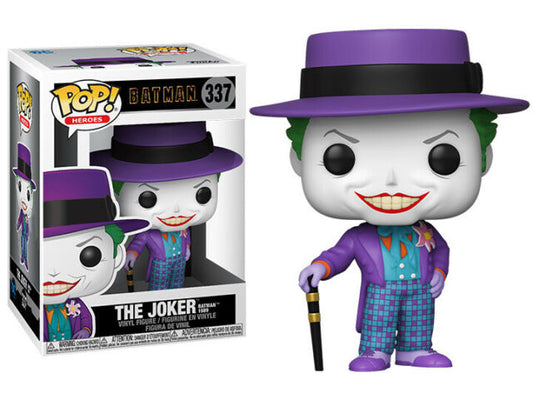 BATMAN 1989 POP N° 337 Joker w/ Hat Batman 1989 POP! Heroes Vinyl figurines Joker 9 cm (6)