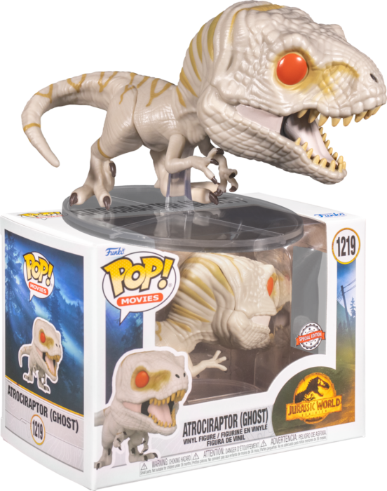 JURASSIC WORLD 3 Funko POP Movies N° 1219 Atrociraptor (Ghost) Funko