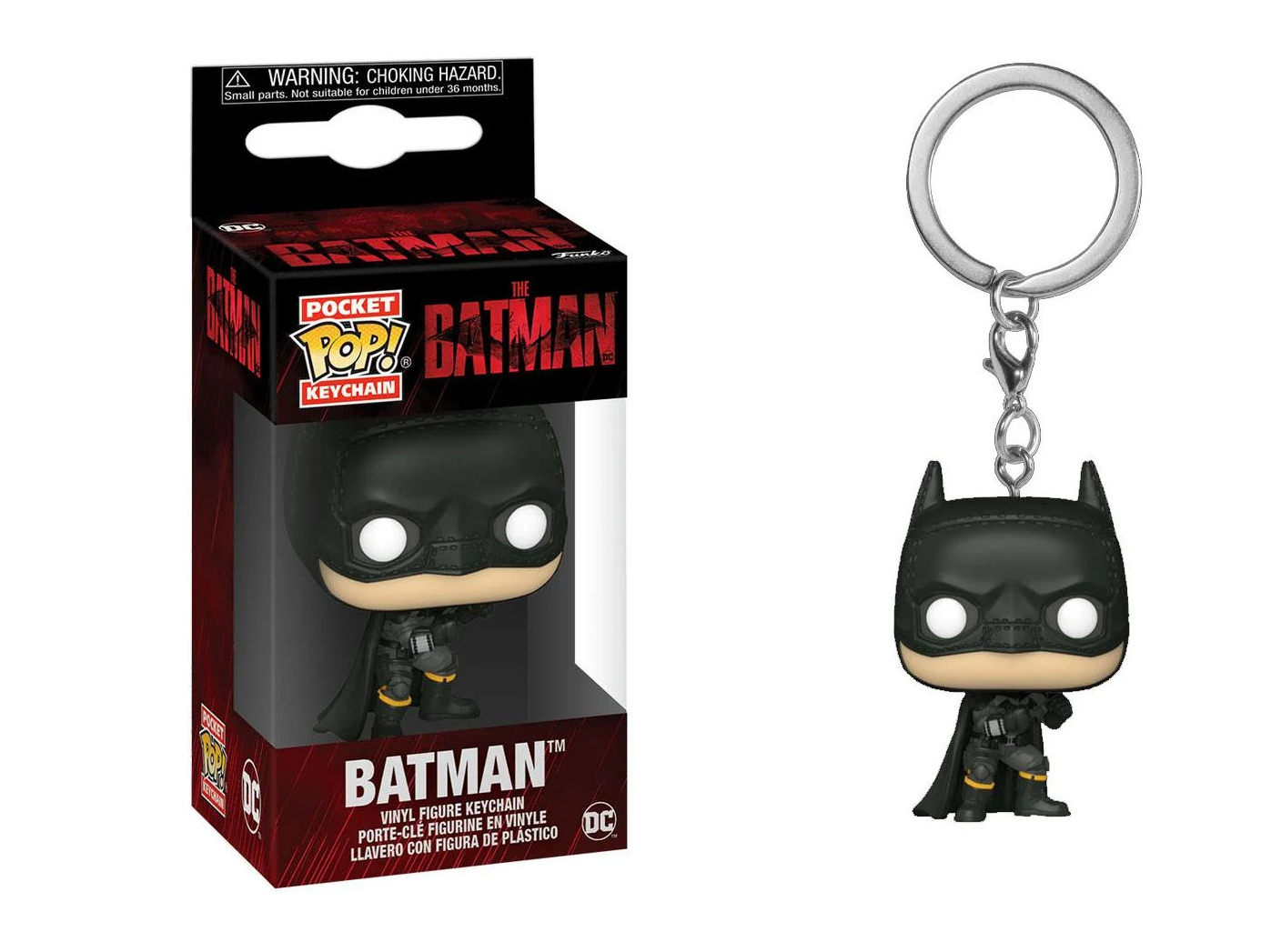 Batman Funko Pop! Keychain | DC COMICS - Pocket Pop Keychains - Batman 2022 Robert Pattinson Funko