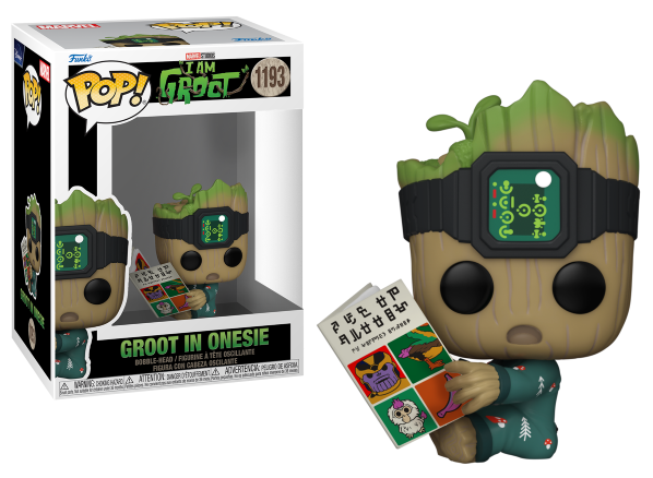 I AM GROOT - POP N° 1193 - Groot PJs avec Livre Funko