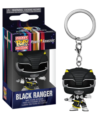 POWER RANGERS 30TH - Pocket Pop Keychains - Ranger Noir