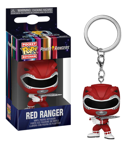 POWER RANGERS 30TH - Pocket Pop Keychains - Ranger Rouge