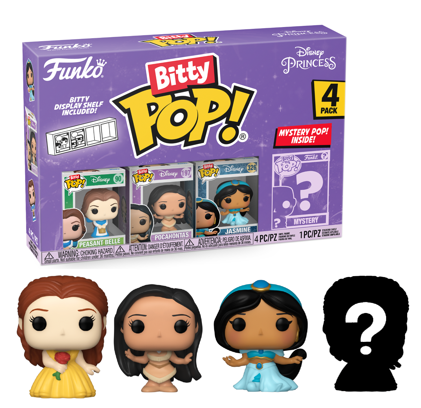 DISNEY PRINCESSE - Bitty Pop 4 Pack 2.5cm - Belle