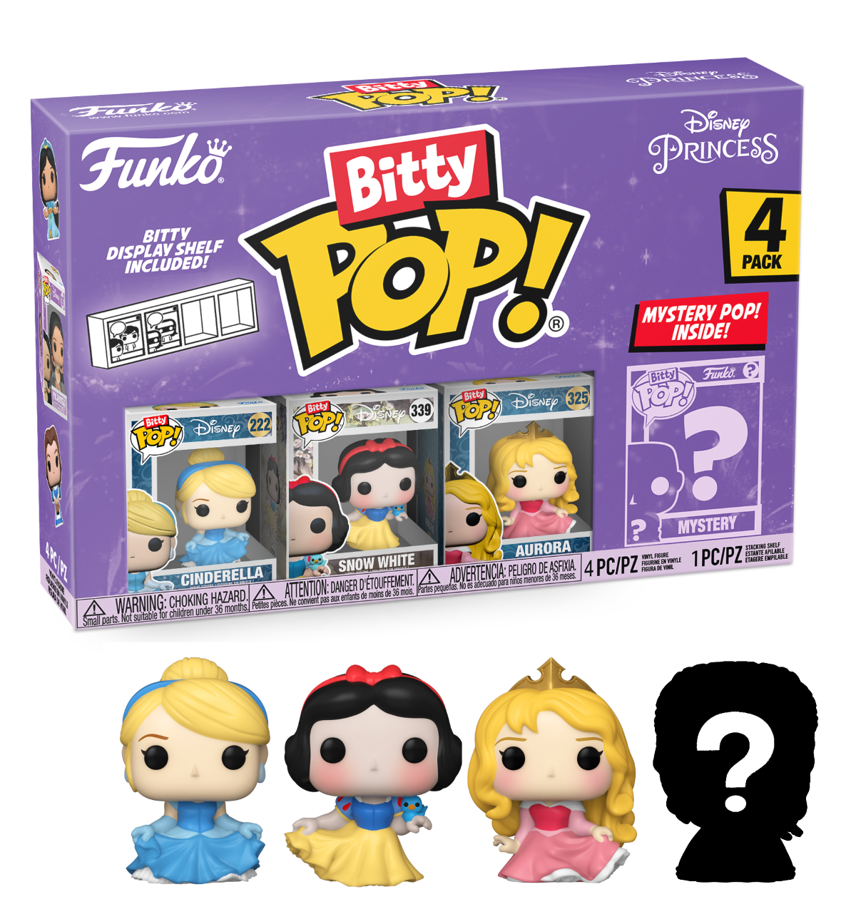 DISNEY PRINCESSE - Bitty Pop 4 Pack 2.5cm - Cendrillon