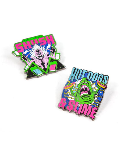 Ghostbusters Pin Set 1.2 - Library Ghost &amp; Slime