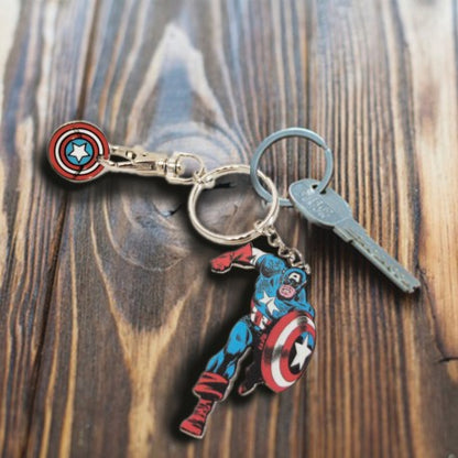 Porte clés Captain America Jeton
