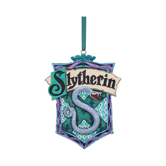 Décoration de Noël Serpentard Nemesis Now Harry Potter Slytherin Crest Hanging Ornament