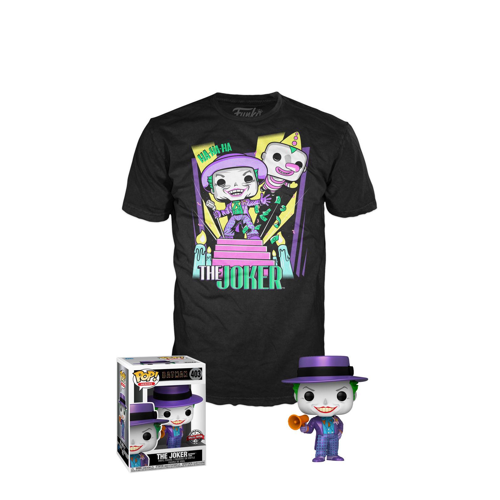 DC Comics Funko POP! & Tee set figurine et T-Shirt Batman 89 Joker with Speaker Funko