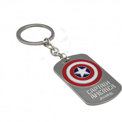 Captain America 3D plaque key ring