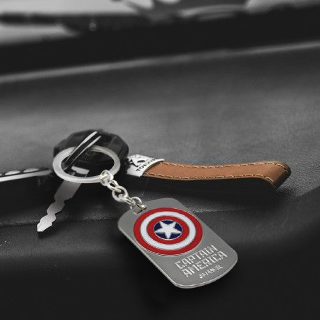 Porte clés Plaque Captain America 3D